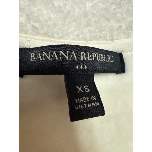 Banana Republic Cream Long Sleeve Full Zip Teddy Sherpa Bomber Jacket Size XS - Picture 4 of 5